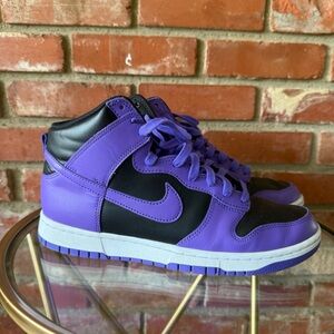 Purple and Black High-Top Sneakers